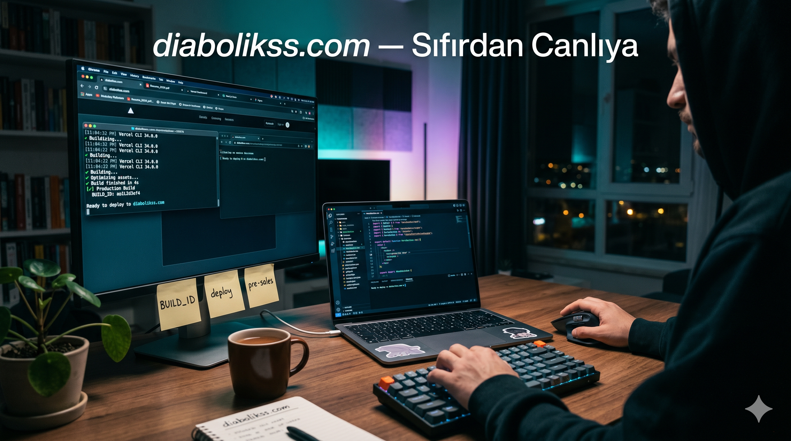 diabolikss.com'u Nasıl Yaptım: Sıfırdan Canlıya, Tüm Süreç