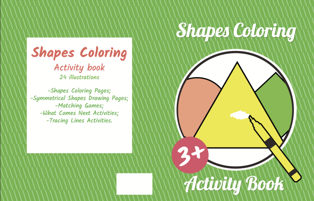 Shapes Coloring Activity Book for Kids: Fun & Educational Workbook Ages 3+