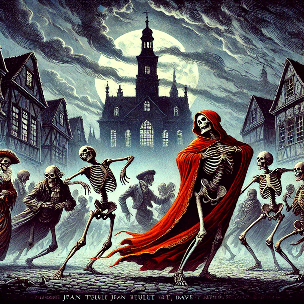 DALL·E-2025-01-04-18.21.30-A-dark-and-eerie-blog-illustration-inspired-by-the-cover-of-Jean-Teules-Dansa-Davet.-The-image-should-feature-skeletons-in-medieval-European-attire Anarşik Bir Dans